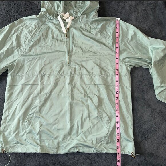 Mint Green Windbreaker Rain jacket Hoodie - Picture 6 of 11